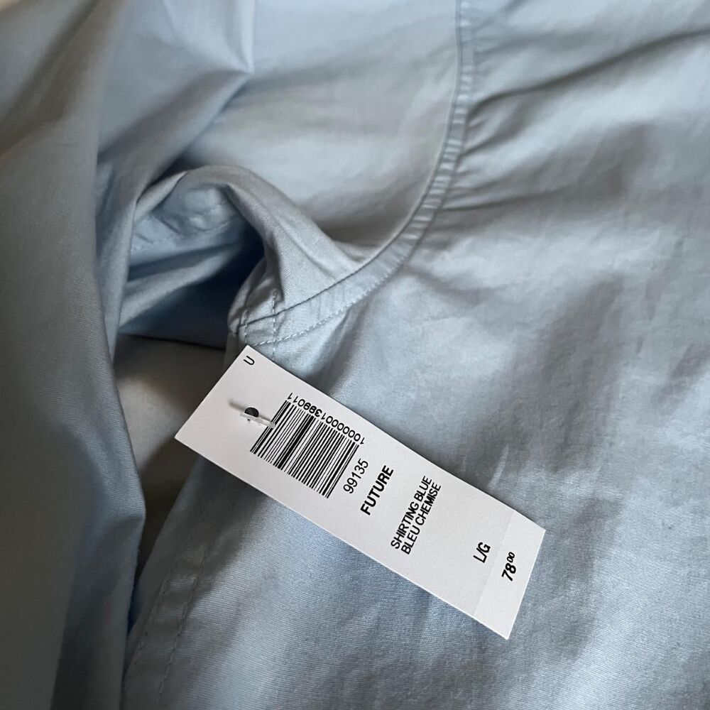 Sunday Best light blue cotton oversized button-up FUTURE shirt from Aritzia - Picture 7 of 9